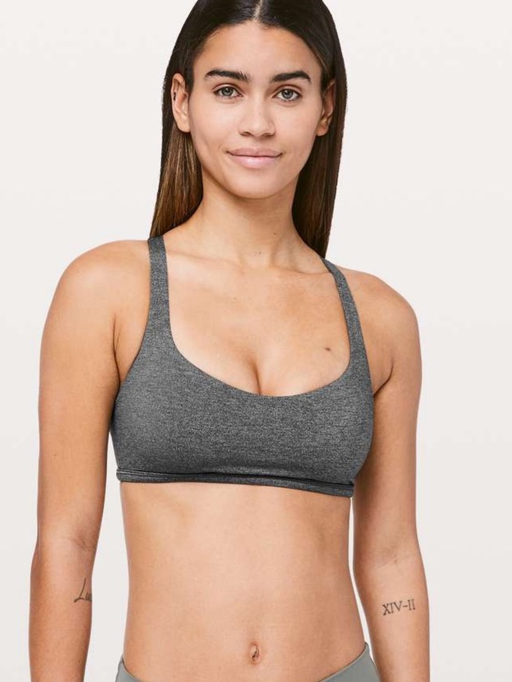 Lululemon free to be bra grey and black